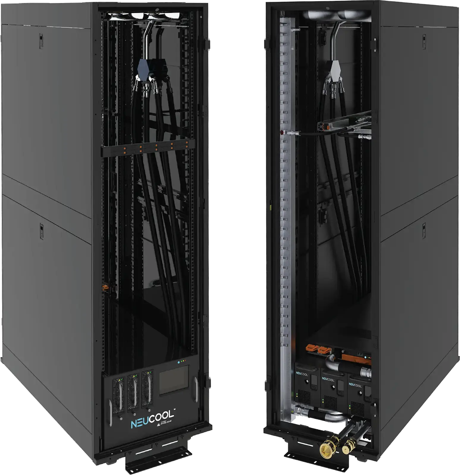 NeuCool in two racks, front and rear views